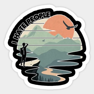 I Hate People Nature Mountain Outdoor Sticker